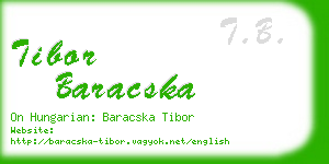 tibor baracska business card